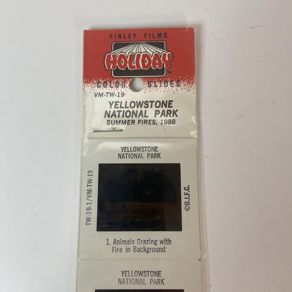 Yellowstone‎ National Park Summer Fires, 1988 5 Color Slides Unopened Package